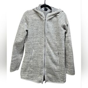 KUHL Born In The Mountains Women's Medium Long Hooded Zip Jacket Gray Outdoor